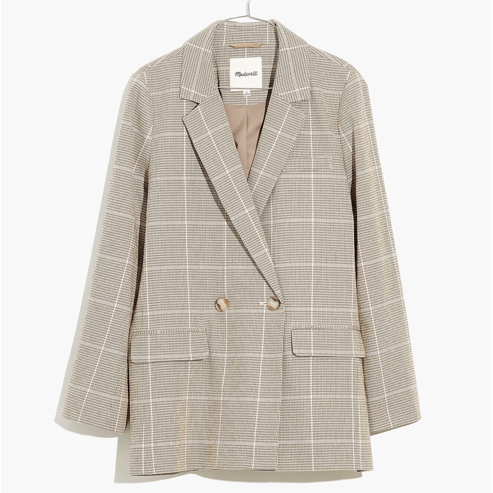 Madewell “Dorset” window pane blazer size XS